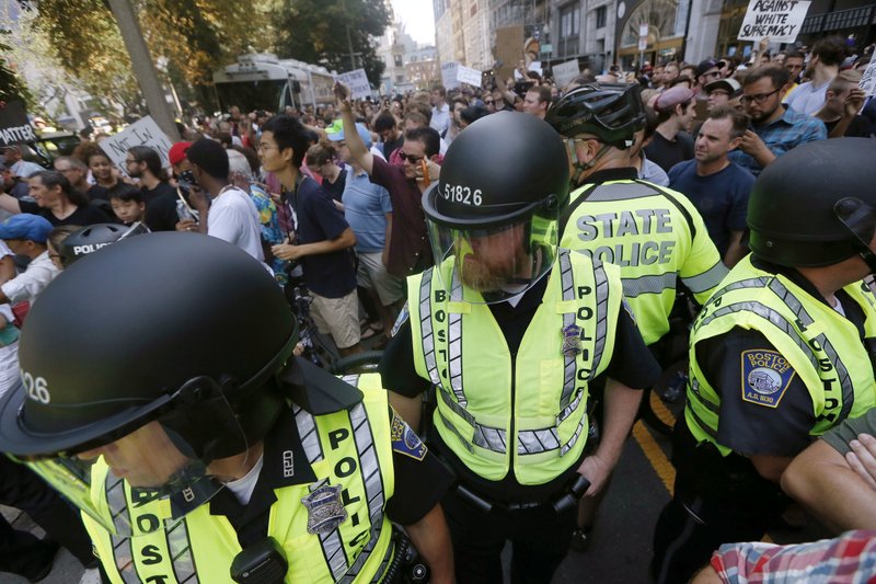 Free speech protest in Boston