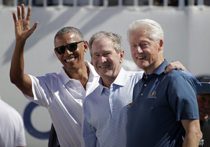 President Obama, Bush, and Clinton