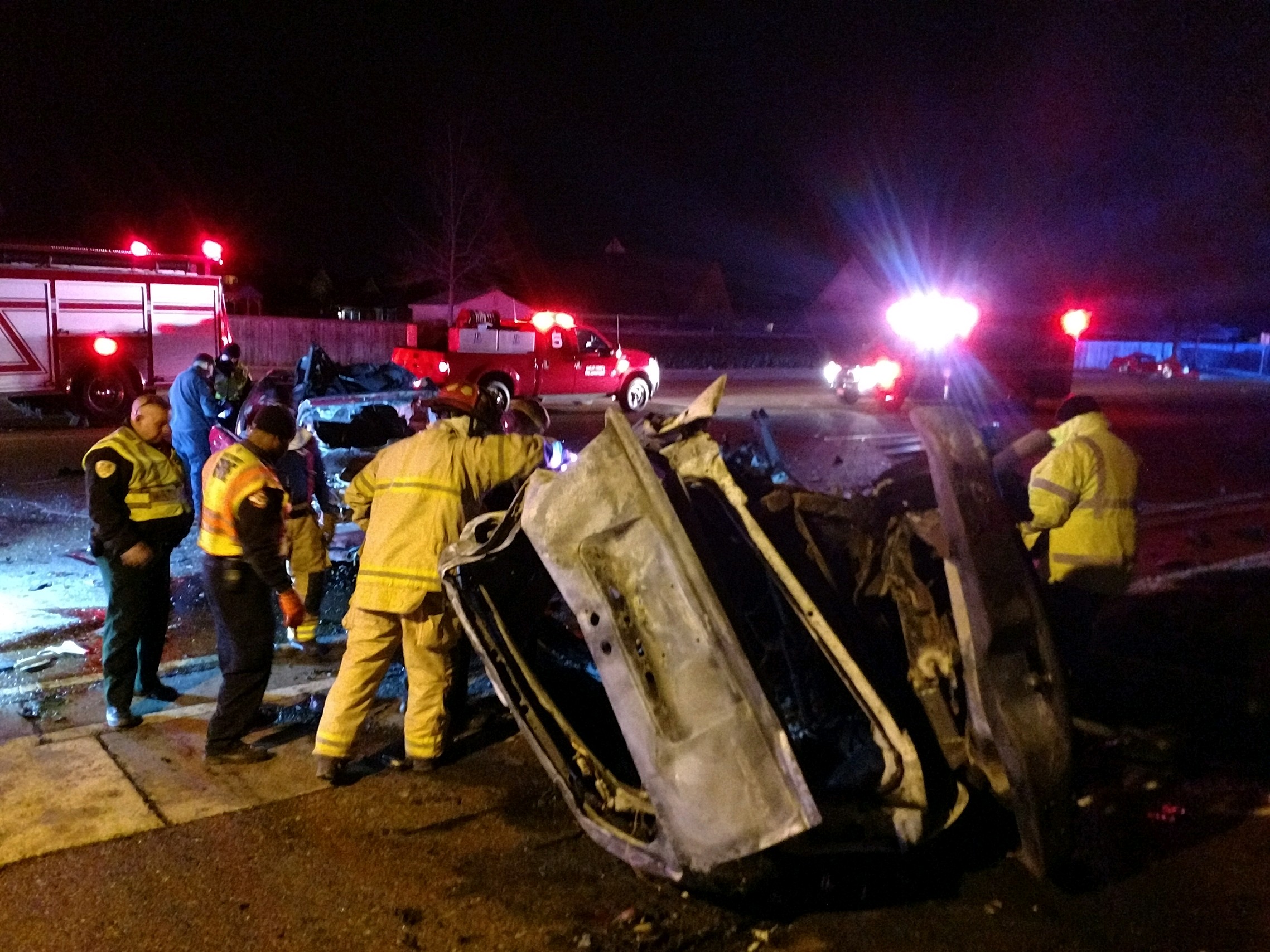 scene of triple fatal accident