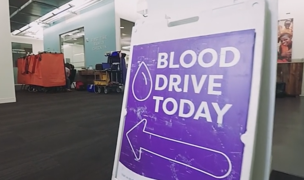 blood drive sign