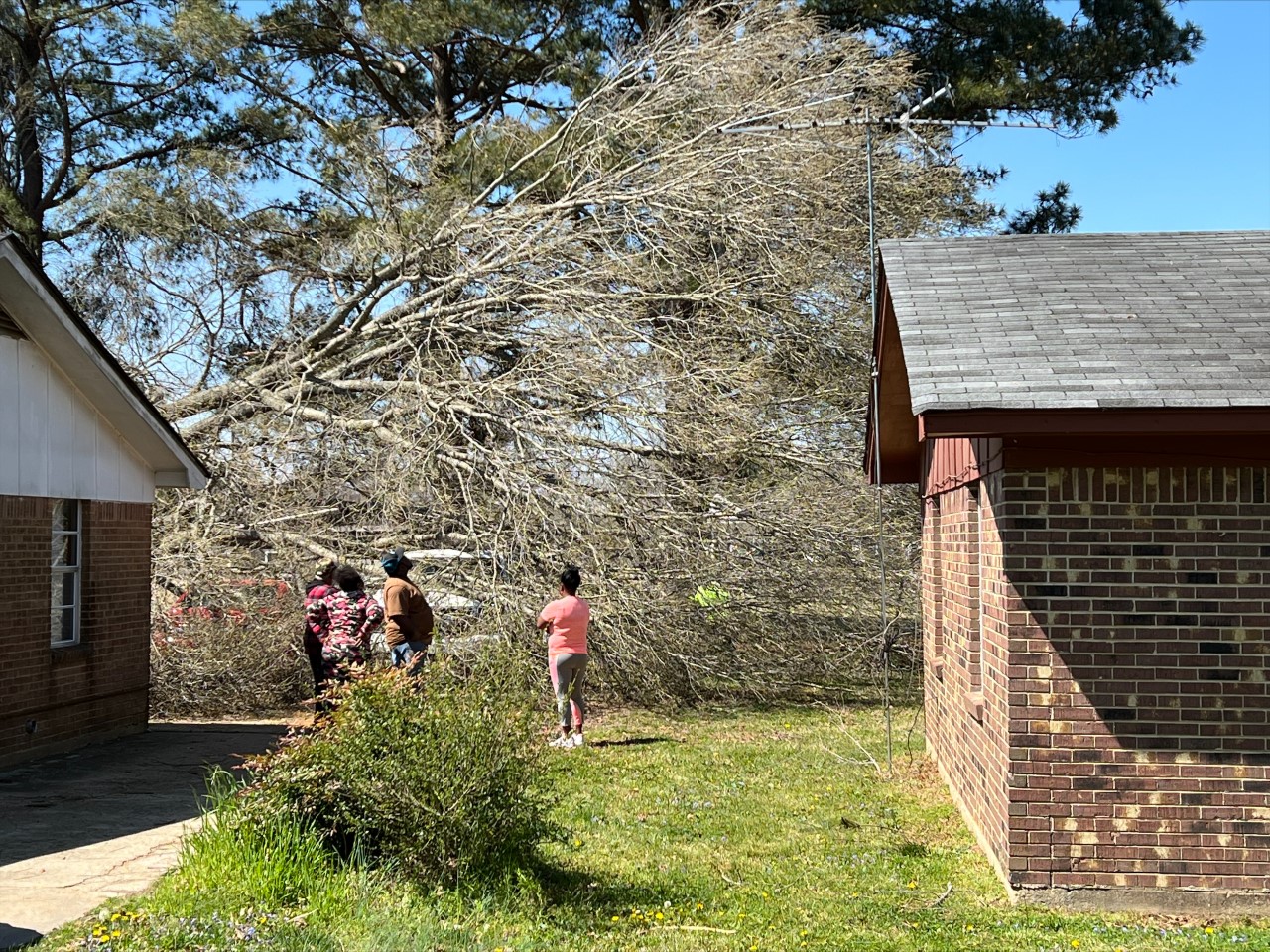 Crews remove fallen trees from Como, MS