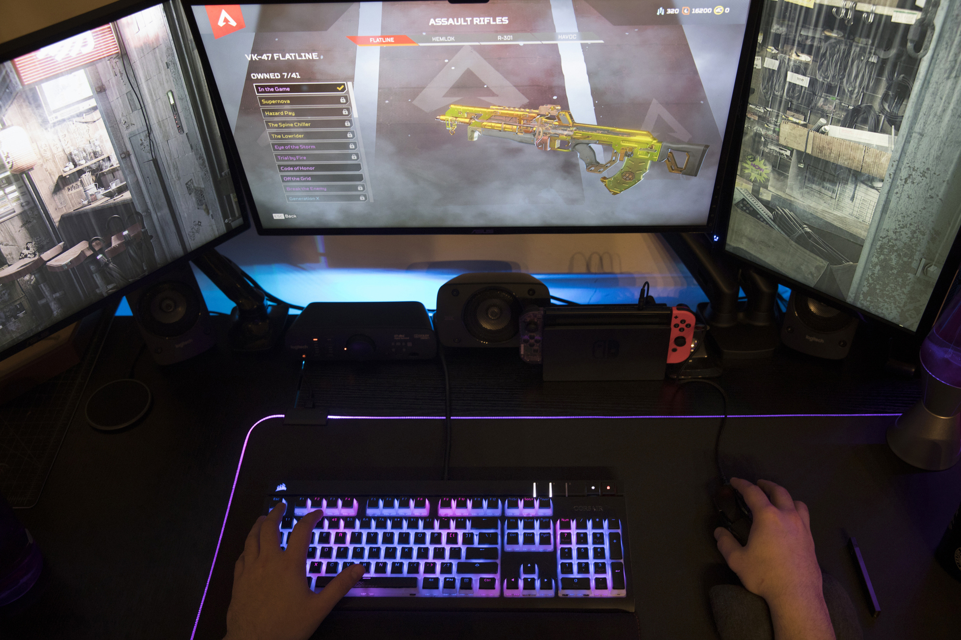 FILE - A gamer plays Electronic Arts' "Apex Legends" in Jersey City, N.J., on March 6, 2019. The enthusiasm military personnel have for gaming, and the risk that carries is in the spotlight after Jack Teixeira, a 21-year-old Massachusetts Air National Guardsman, was charged with illegally taking and posting highly classified material on Discord, a social media platform that started as a hangout for gamers. Online gaming forums have long been a particular worry of the military because of their lure for young service members. (AP Photo/Jenny Kane, File)