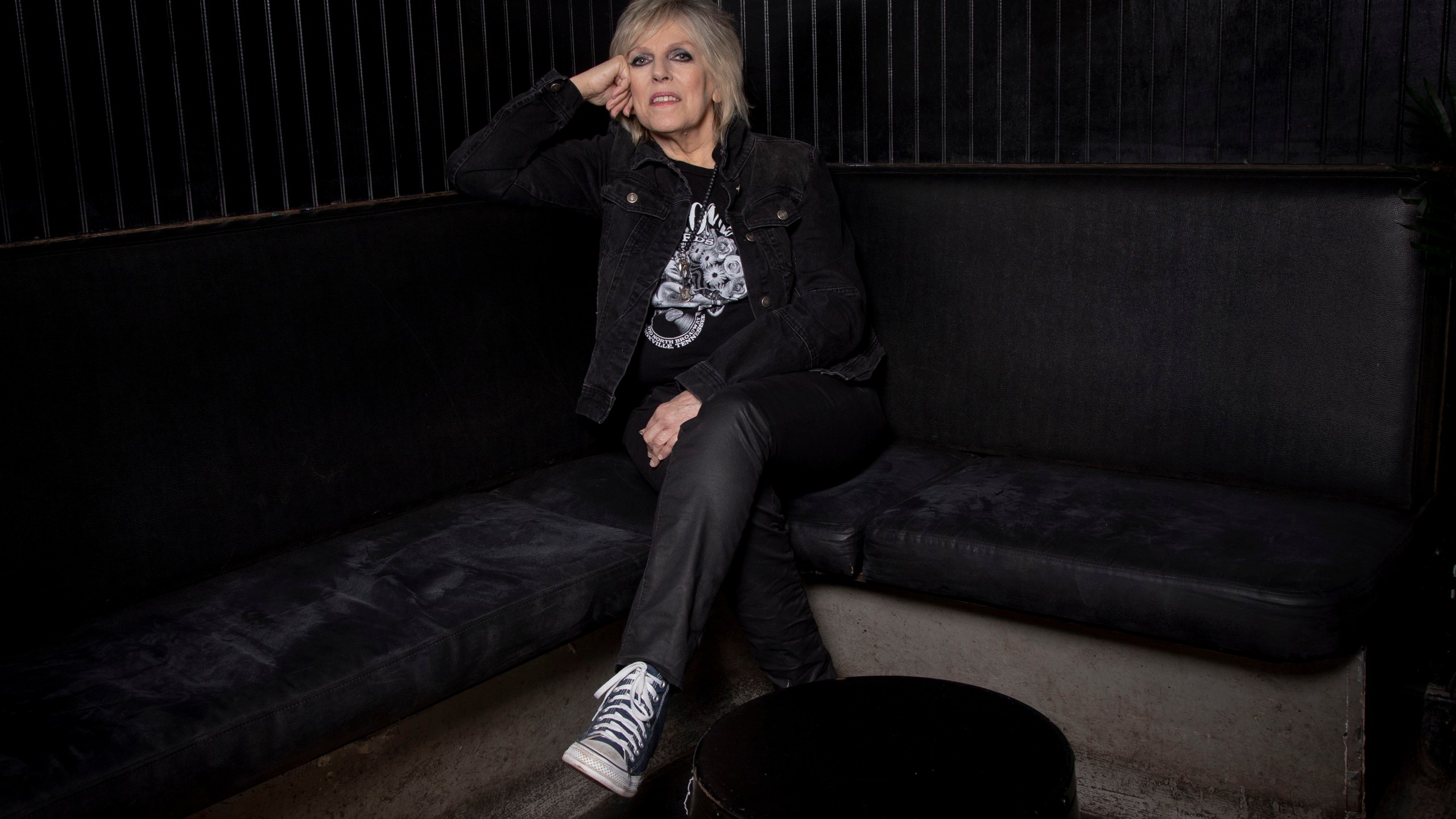 Lucinda Williams poses for a portrait on Friday, March 24, 2023 in New York to promote her book, “Don’t Tell Anybody the Secrets I Told You," out April 25. (Photo by Andy Kropa/Invision/AP)