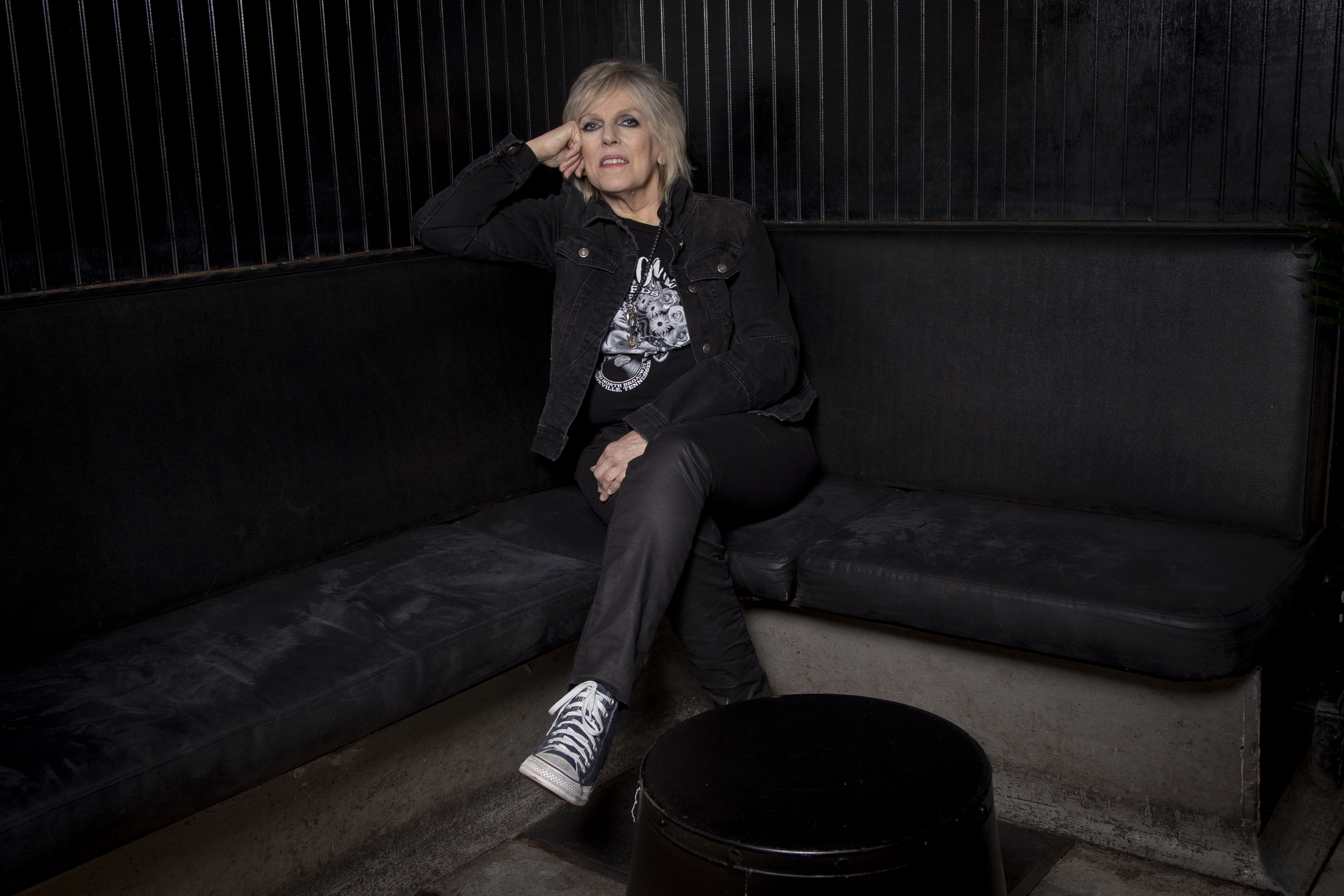 Lucinda Williams poses for a portrait on Friday, March 24, 2023 in New York to promote her book, “Don’t Tell Anybody the Secrets I Told You," out April 25. (Photo by Andy Kropa/Invision/AP)