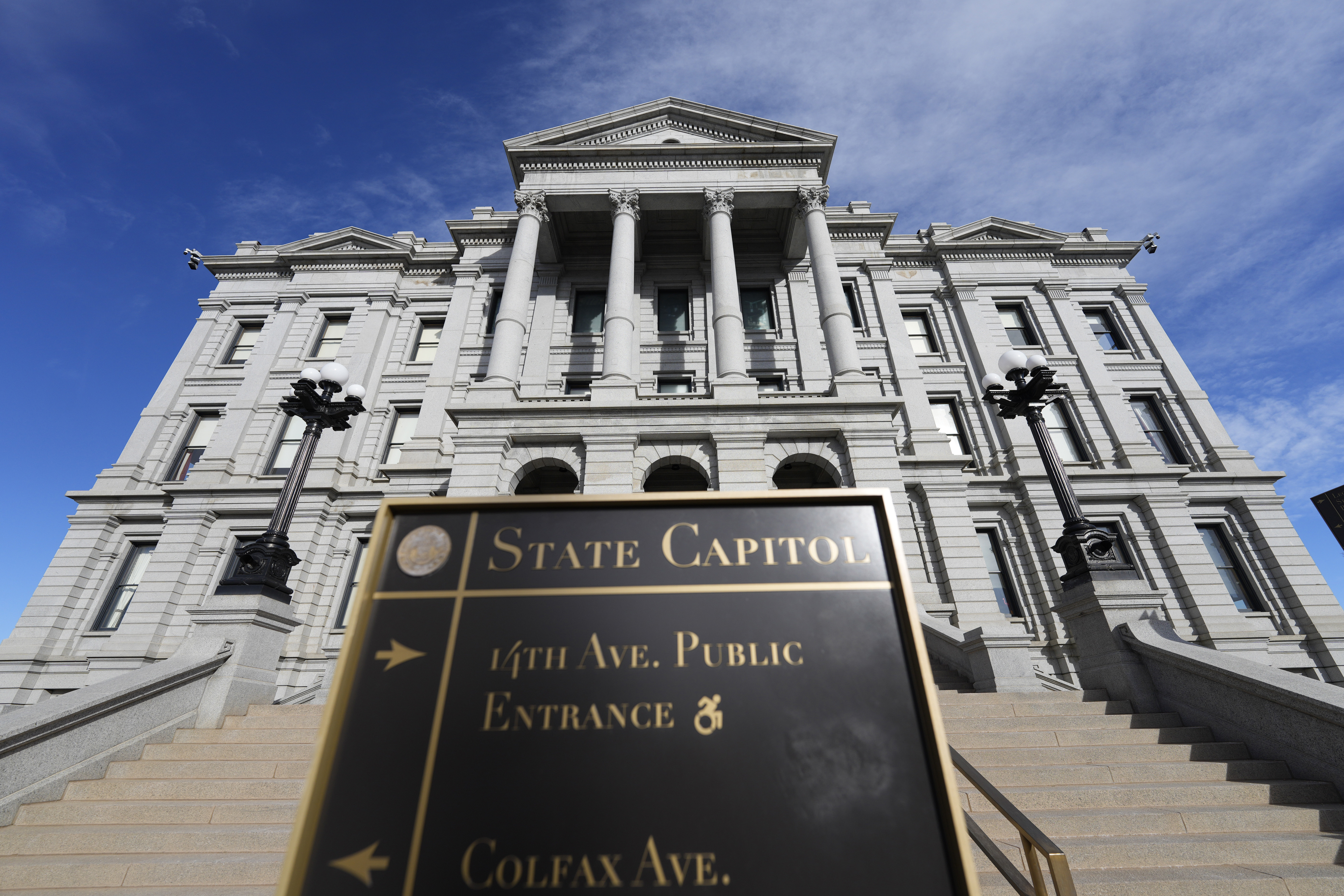 FILE - The Colorado state Capitol in Denver is pictured, Jan. 9, 2023. Colorado lawmakers have pushed forward a slew of aggressive gun control bills that are nearing the governor’s desk for signatures. If passed, the once purple state that only recently saw a Democratic takeover will be more closely aligned with the liberal strongholds of California and New York. (AP Photo/David Zalubowski, File)