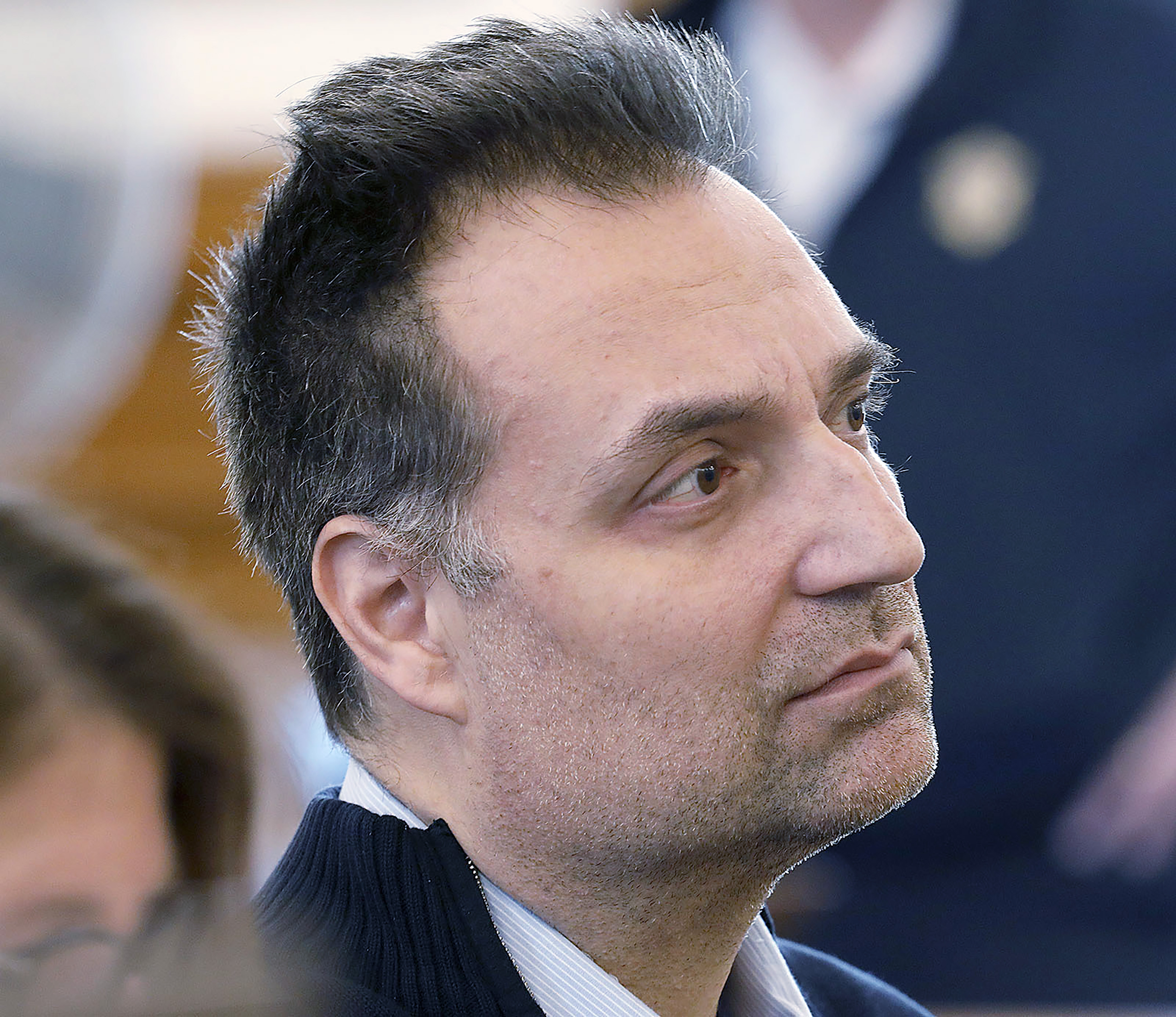 Murder suspect Brian Walshe of Cohasset is arraigned, Thursday April 27, 2023, in Dedham Superior Court in Dedham, Mass. for the death of his wife Anna who disappeared on New Years Day 2023. (Greg Derr/The Patriot Ledger via AP, Pool)