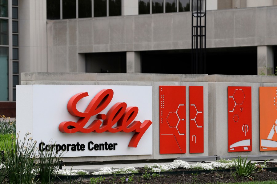 FILE - The Eli Lilly & Co. corporate headquarters are seen in Indianapolis on April 26, 2017. Tirzepatide, an drug from the company approved to treat type 2 diabetes under the brand name Mounjaro, helped people with the disease who were overweight or had obesity lose up to 16% of their body weight, or more than 34 pounds, over nearly 17 months, the company said on Thursday, April 27, 2023. (AP Photo/Darron Cummings, File)