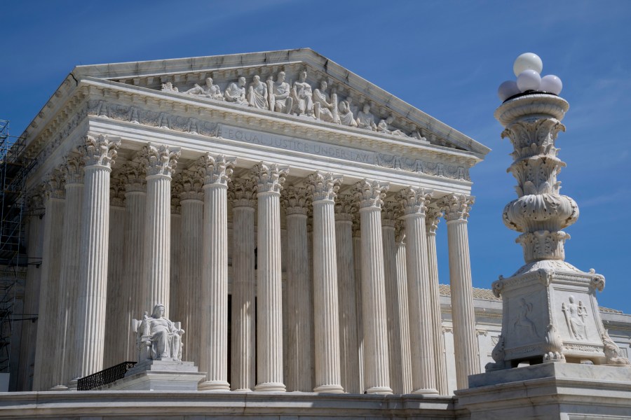 The Supreme Court on Wednesday afternoon, April 19, 2023, in Washington. (AP Photo/Jacquelyn Martin)