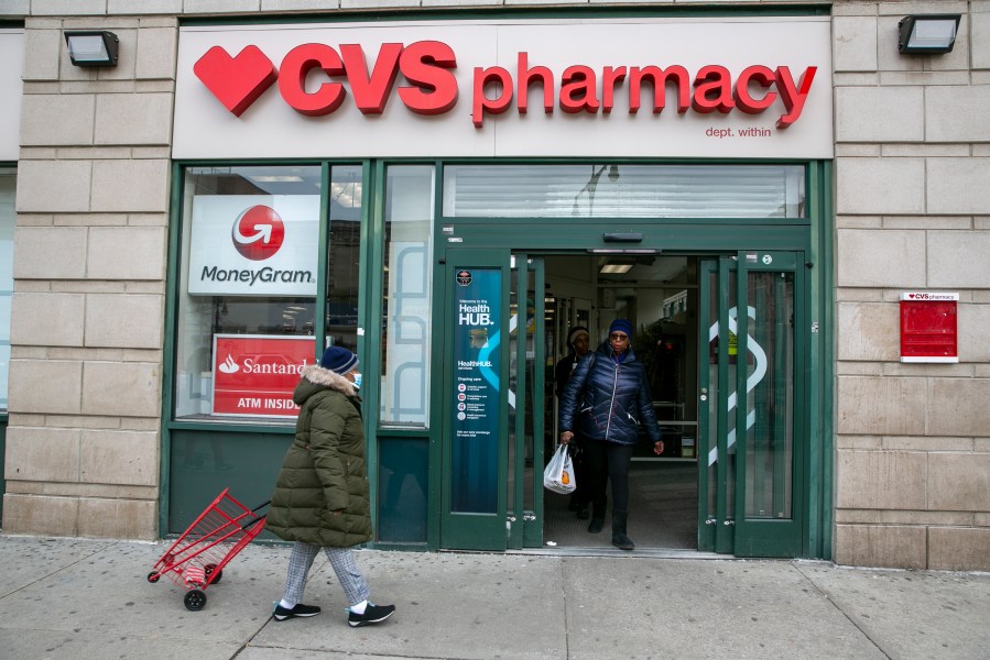 FILE - A CVS Pharmacy retailer drug store with a MinuteClinic and Health Hub is in the Harlem neighborhood of New York City on Friday, March 3, 2023. CVS Health reports their earnings on Wednesday, May 3, 2023. (AP Photo/Ted Shaffrey, File)