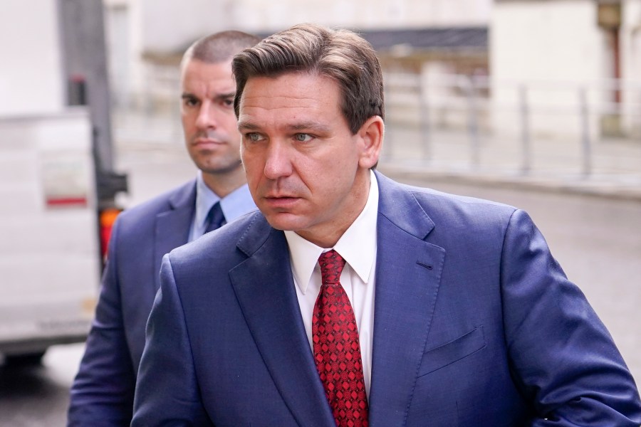 FILE - Florida Republican Gov. Ron DeSantis arrives at the Foreign Office to visit Britain's Foreign Secretary in London, April 28, 2023. On Friday, May 5, 2023, more than four years later, DeSantis is set to conclude a legislative session that establishes him as perhaps the most accomplished conservative governor in the nation's bitter culture wars just as he prepares to enter the 2024 presidential contest as a top rival to former President Donald Trump. (AP Photo/Alberto Pezzali, File)