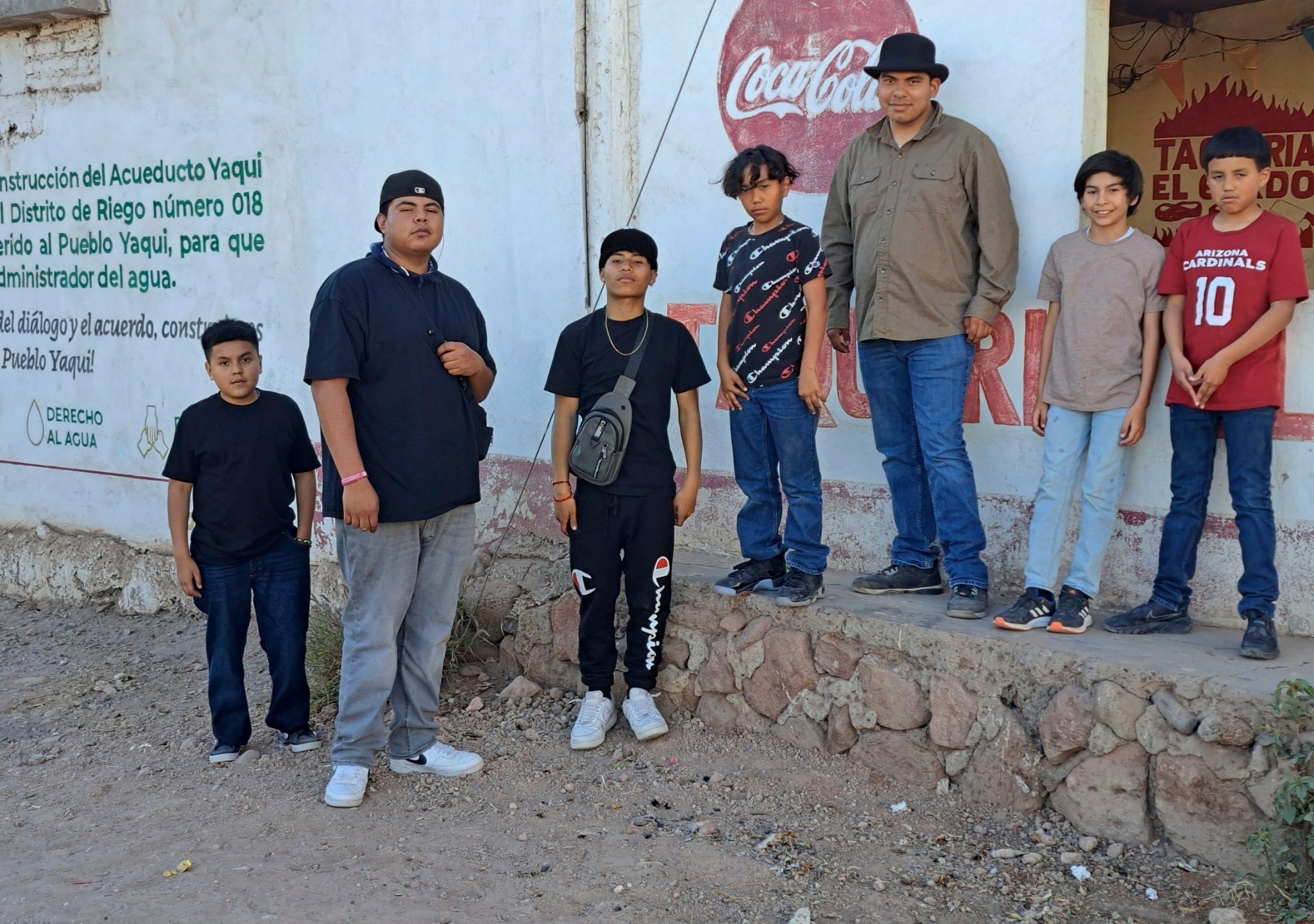 Members of the Pascua Yaqui Tribe pose for a photo in their tribal community in Sonora, Mexico. in March, 2023. (Raymond V. Buelna via AP)