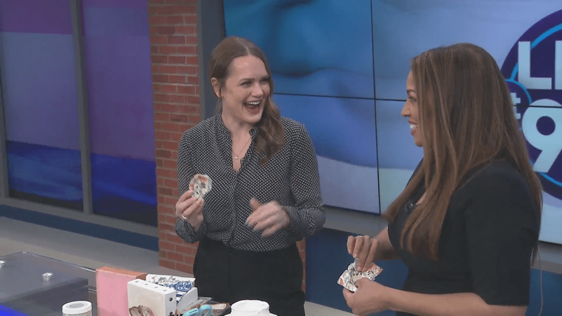 Turn your oyster shells into art with this DIY decoupage tutorial by Alexandra Nolan