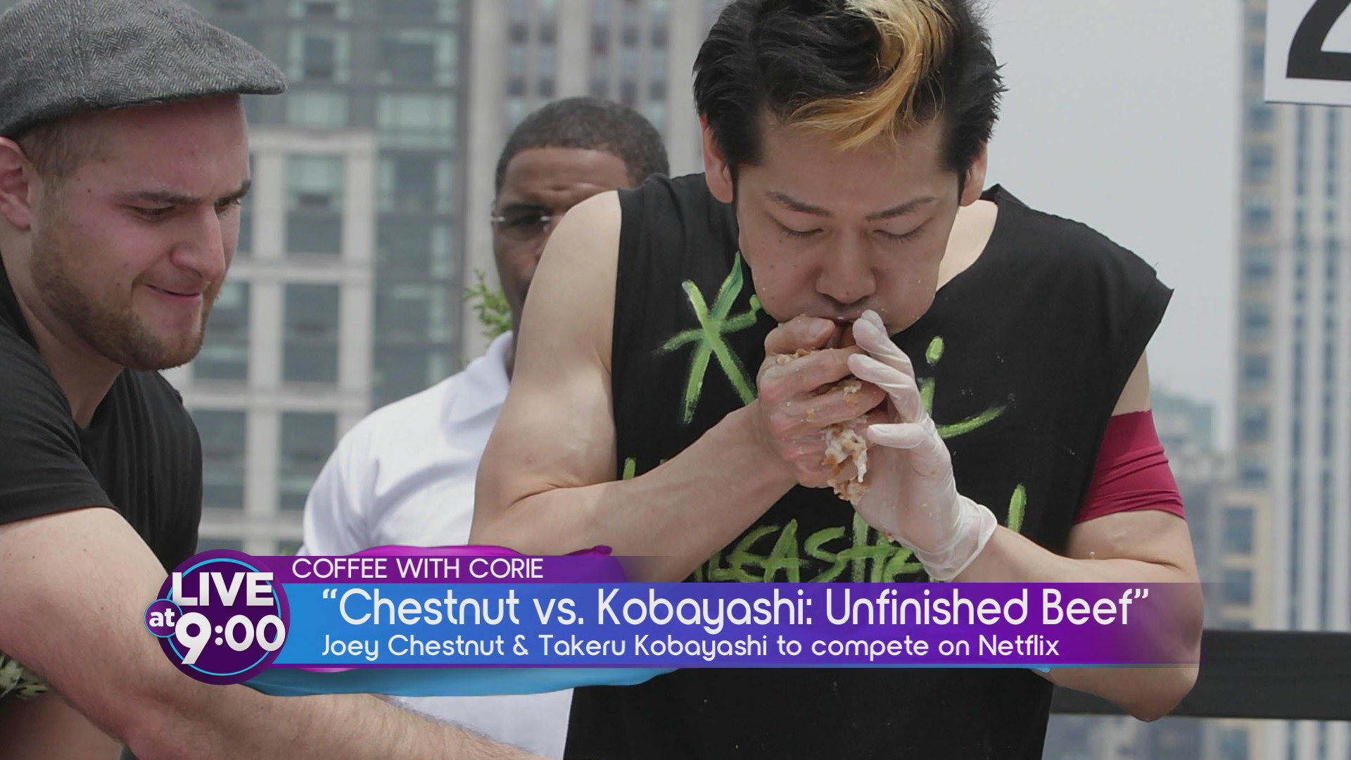 Joey Chestnut's New Hot Dog Contest, Cracker Jack's Female Athlete Spotlight, and The Secret to Happiness on Live at 9