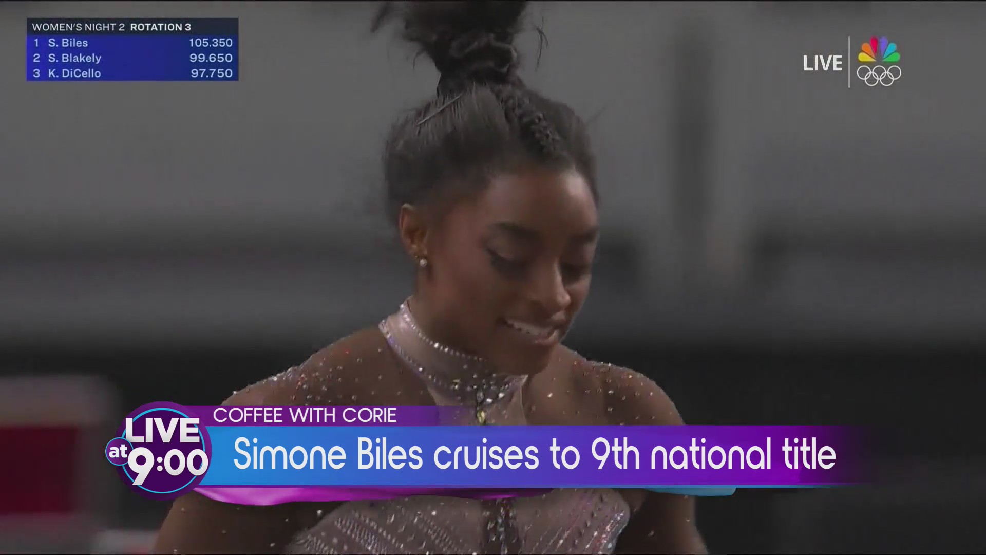 Simone Biles' Record-Breaking 9th Championship, New Spoon Technology to Reduce Salt Intake, and Some People's Vacation Must-Haves, all on Coffee with Corie