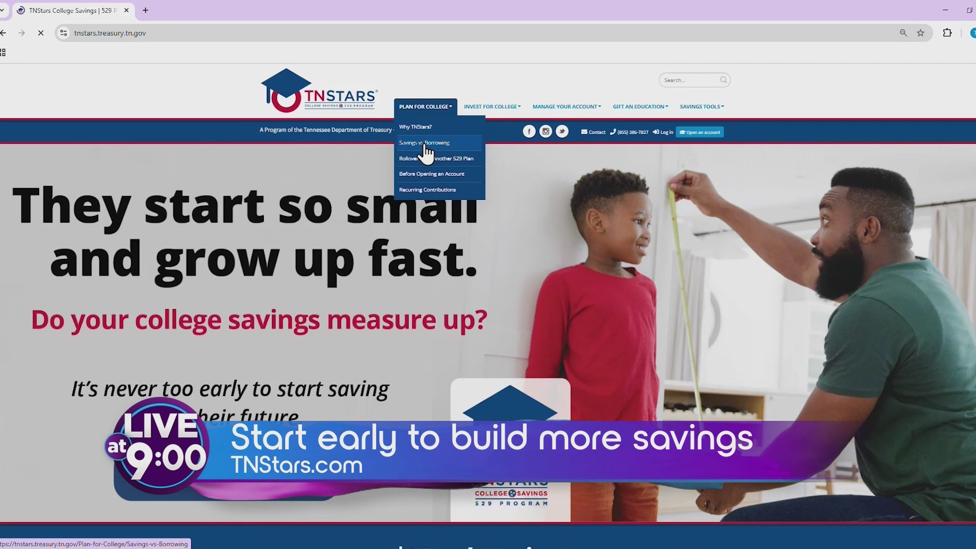 Start Saving Early with TNStars College Savings 5 to 9
